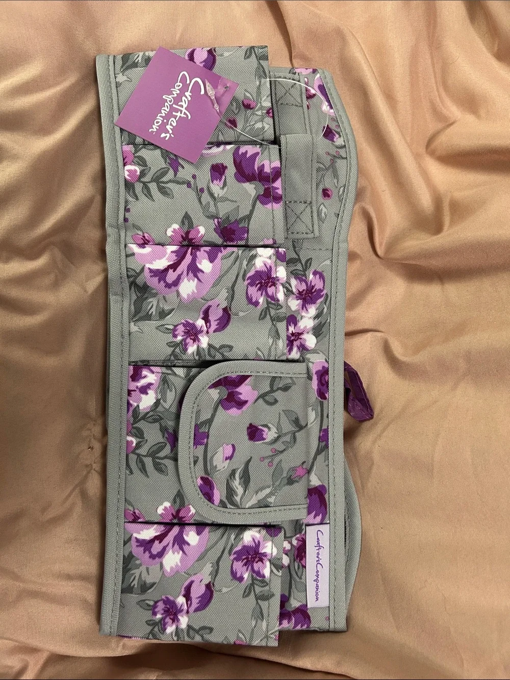 Crafter’s companion Floral Organizer Caddy in Sage Green and Purple Foldable New